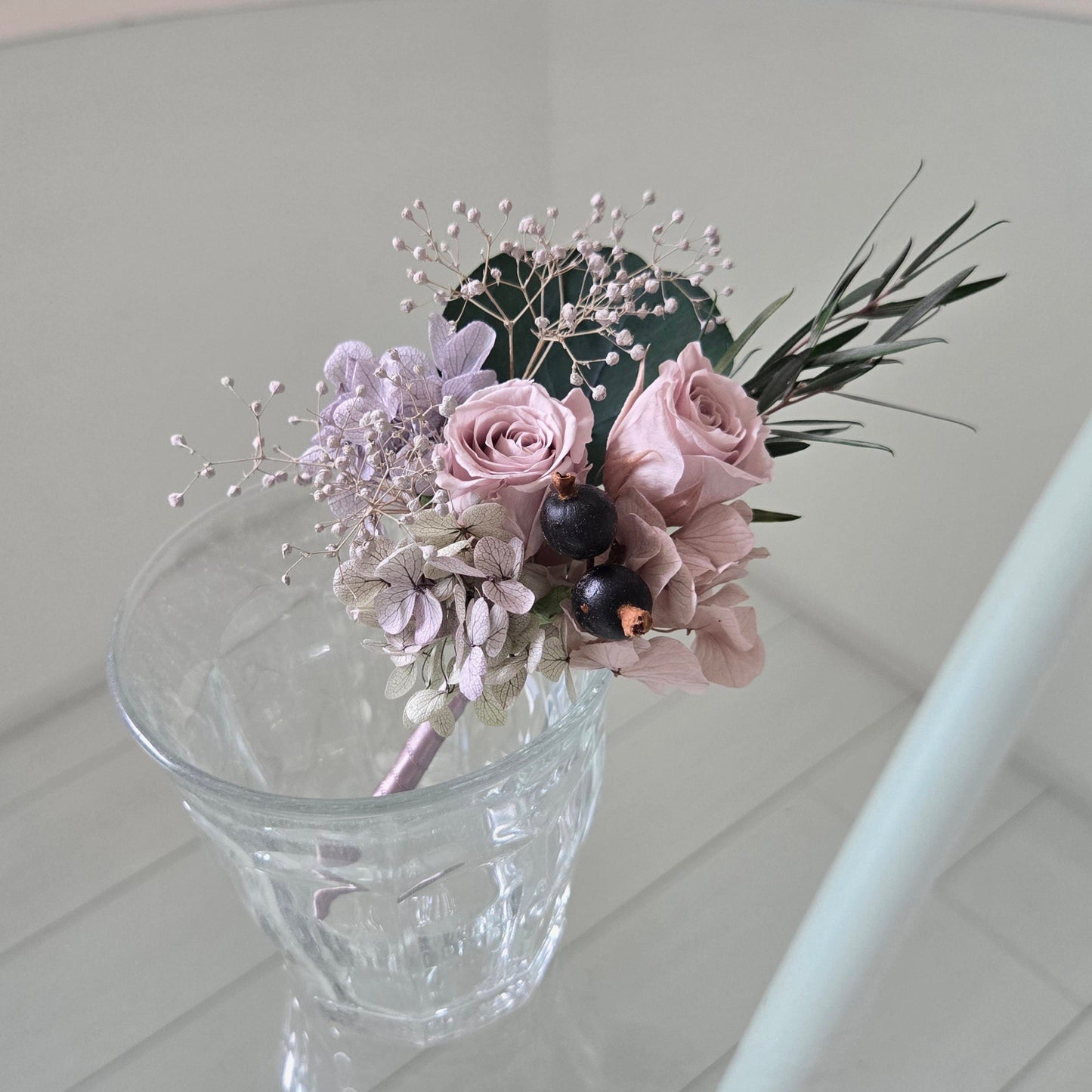 ミニ花束　「ピンクベージュゴールド」